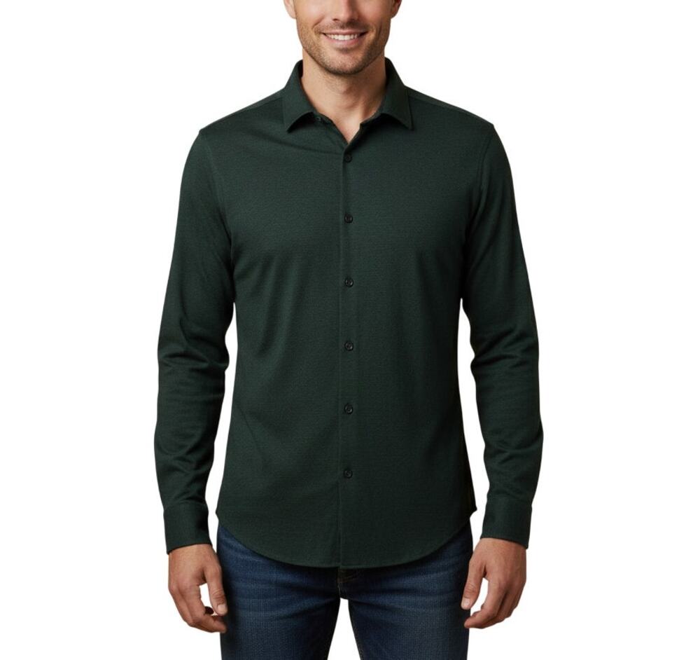 Robert Barakett Green Cotton Button Up Shirt Men Size XL NWT